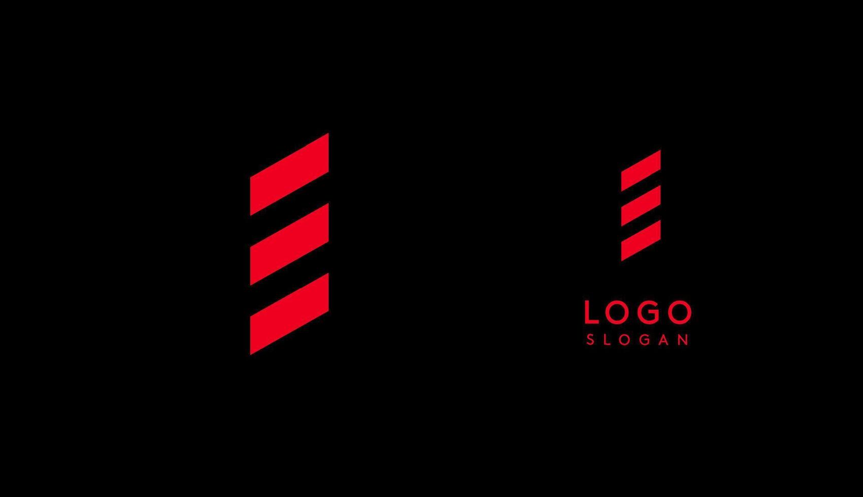 Abstract red geometric letter I with parallel lines. Stripes modern logotype concept, futuristic design for an innovative company, minimalist sporty and technological power style. illustration vector