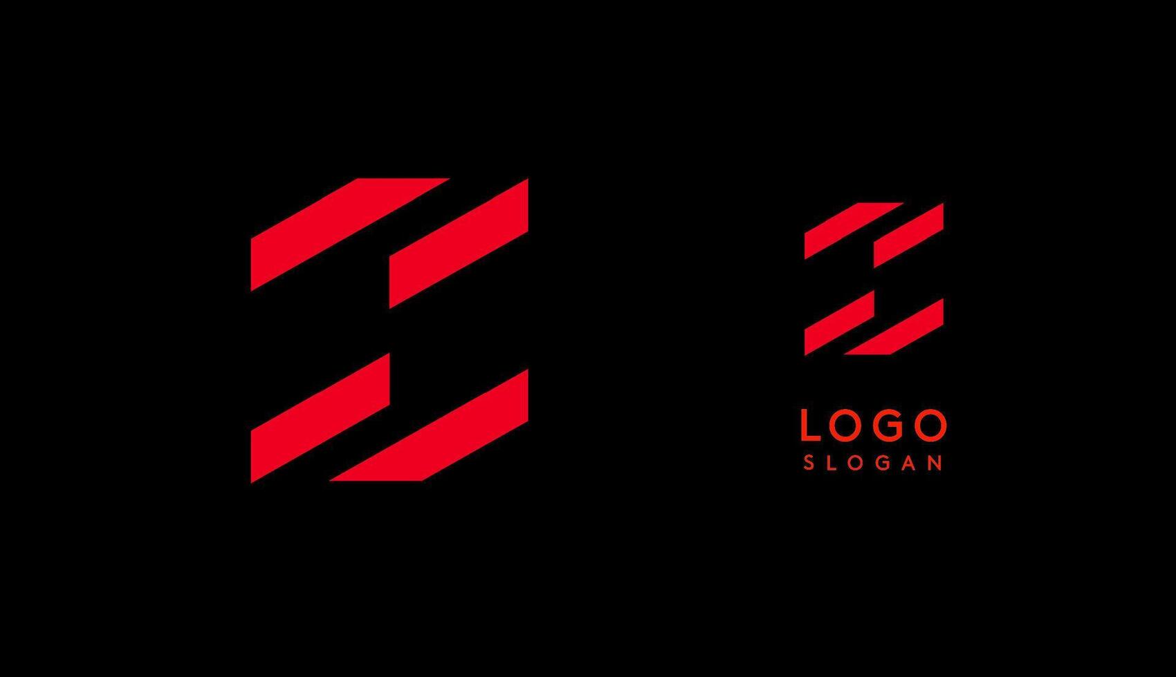Abstract red geometric letter Z with parallel lines. Stripes modern logotype concept, futuristic design for an innovative company, minimalist sporty and technological power style. illustration vector