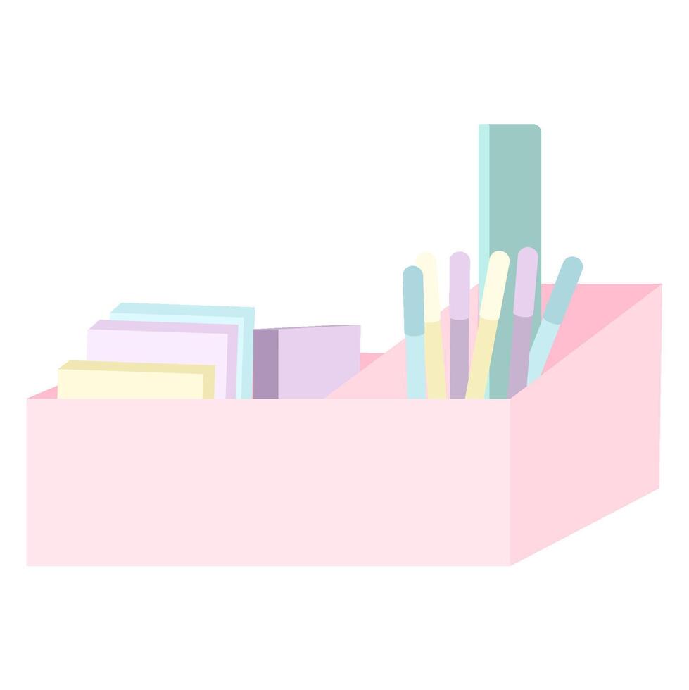 Storage box with book vector