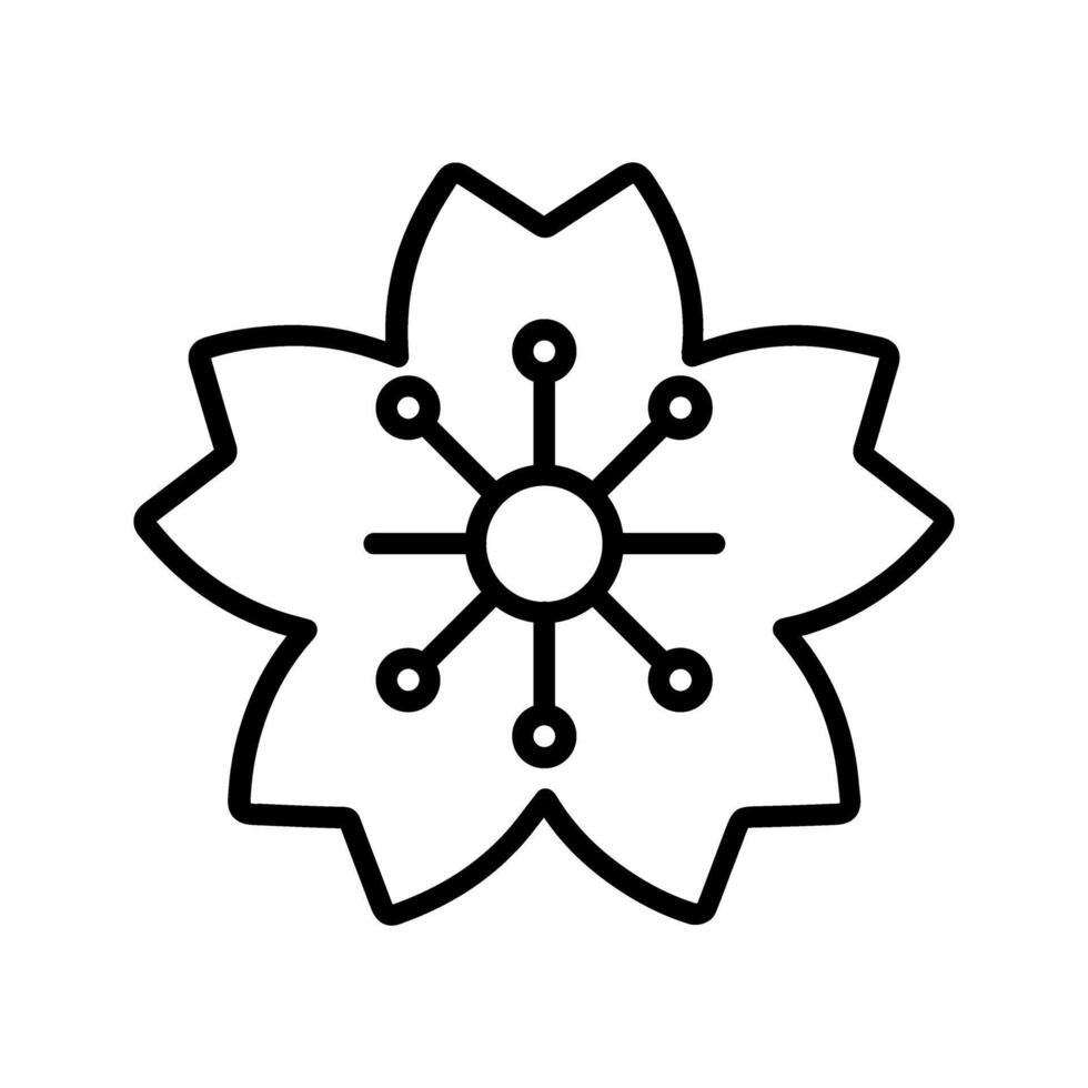 Cherry Blossom Icon Design vector