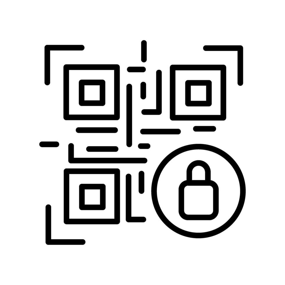QR Code Encryption Icon Design vector