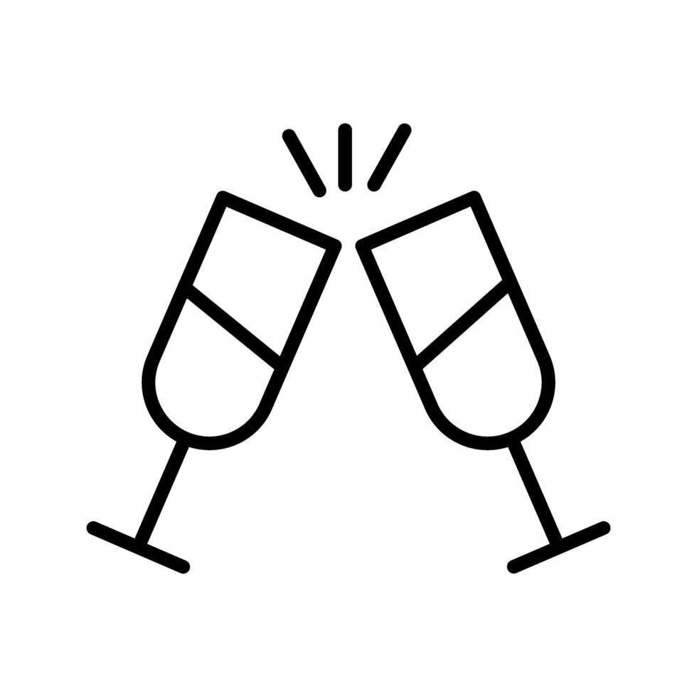 Champagne Toast Icon Design vector