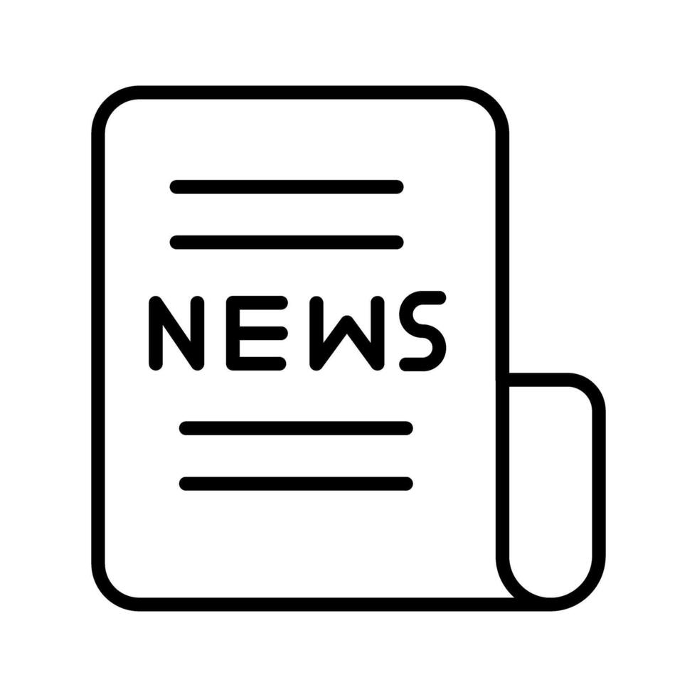 Newspaper Front Page Icon Design vector