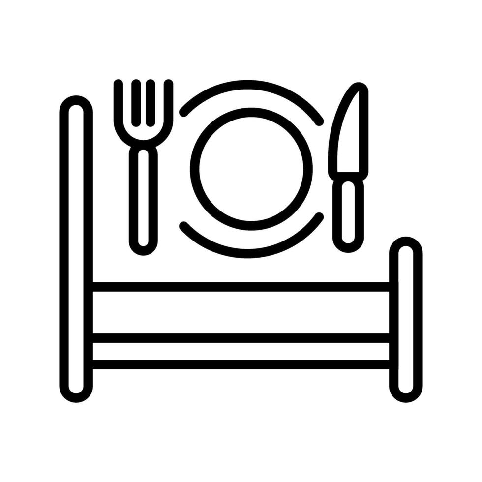 Breakfast in Bed Icon vector