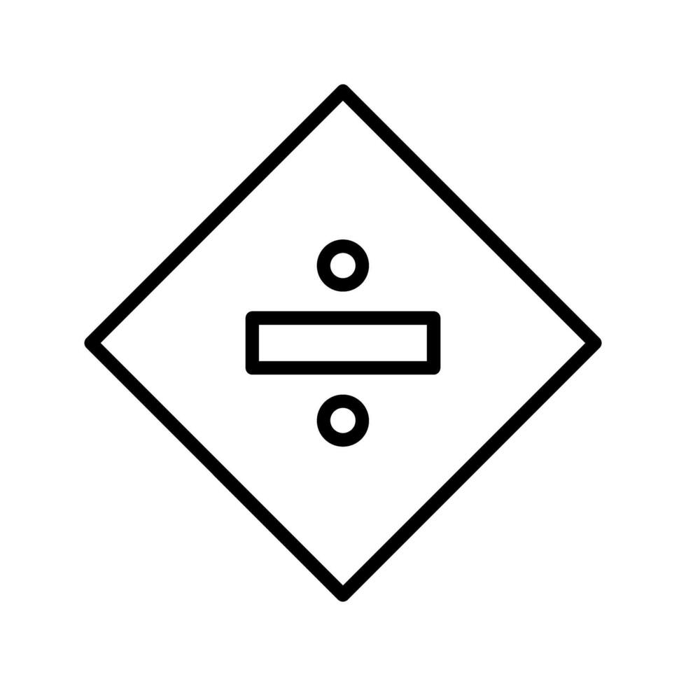 Division Sign Icon vector
