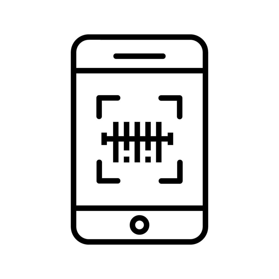 Mobile Scanning Icon Design vector