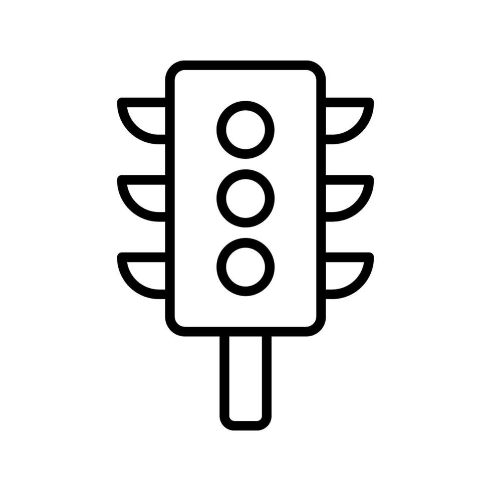 Vertical Traffic Light Icon vector