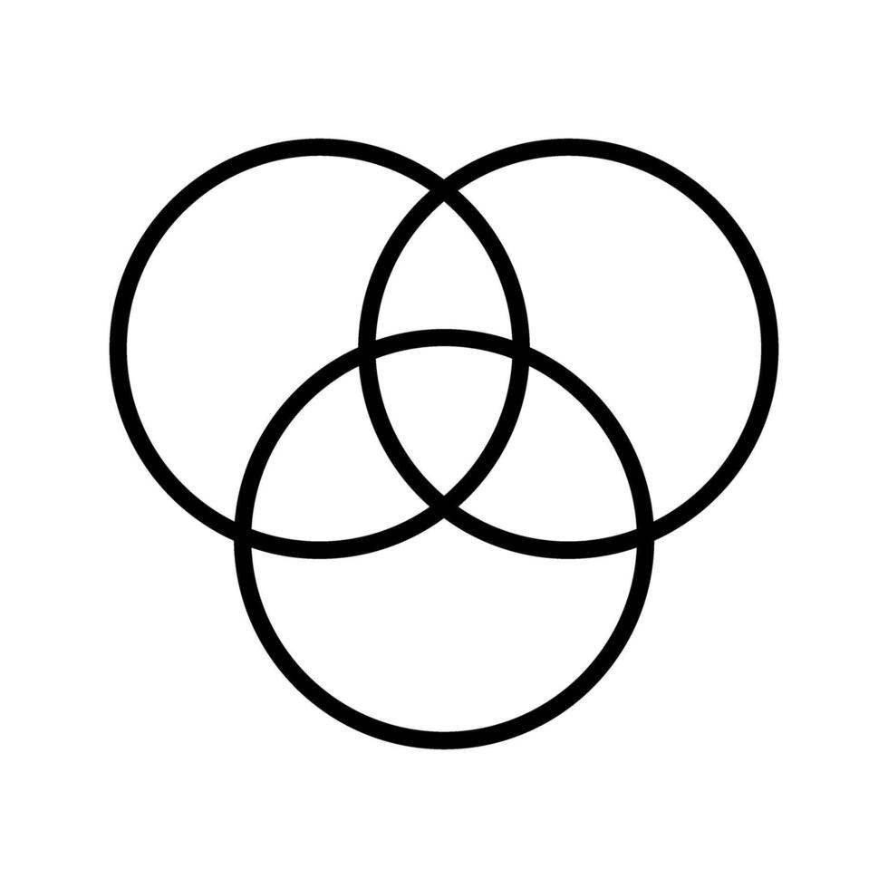 Venn Diagram Icon vector