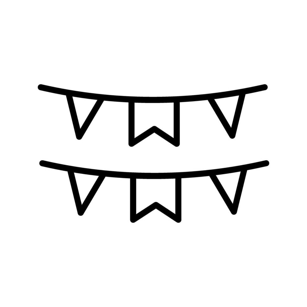 Bunting Flags Icon Design vector