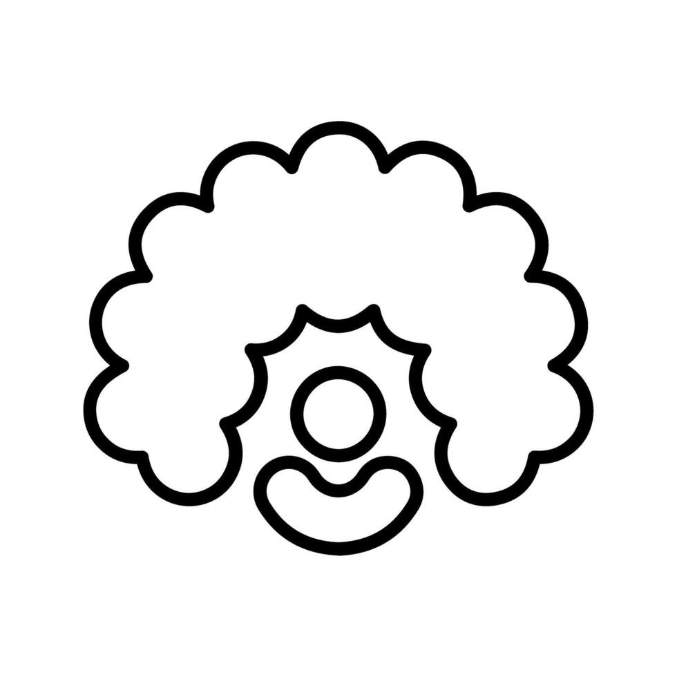 Clown Wig Icon Design vector