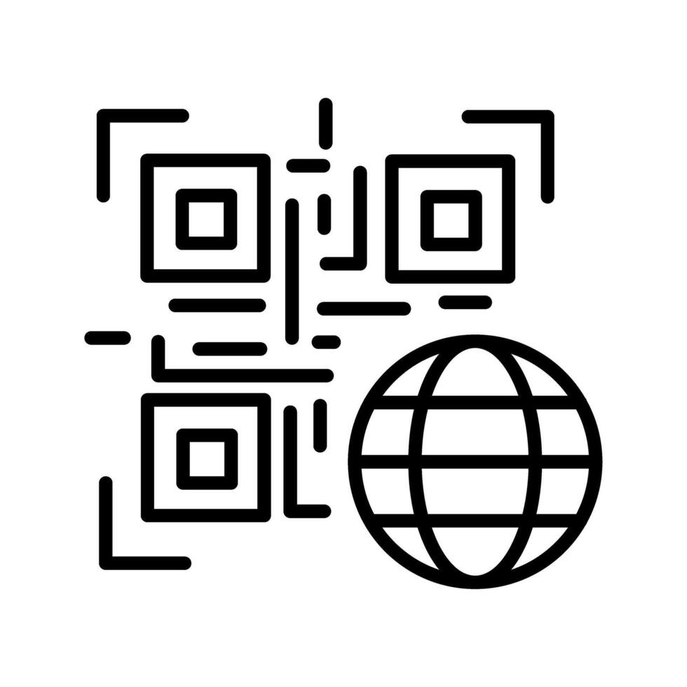 QR Code Website Icon Design vector