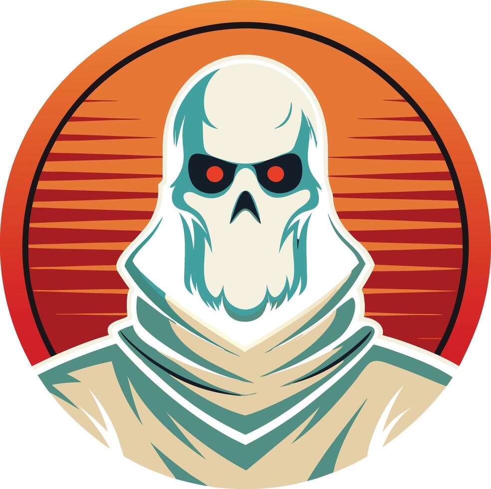 Halloween Skull Illustration for Apparel vector