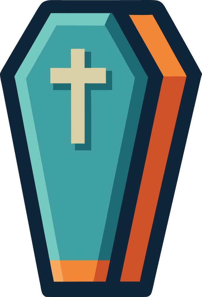 Coffin generic flat illustration vector
