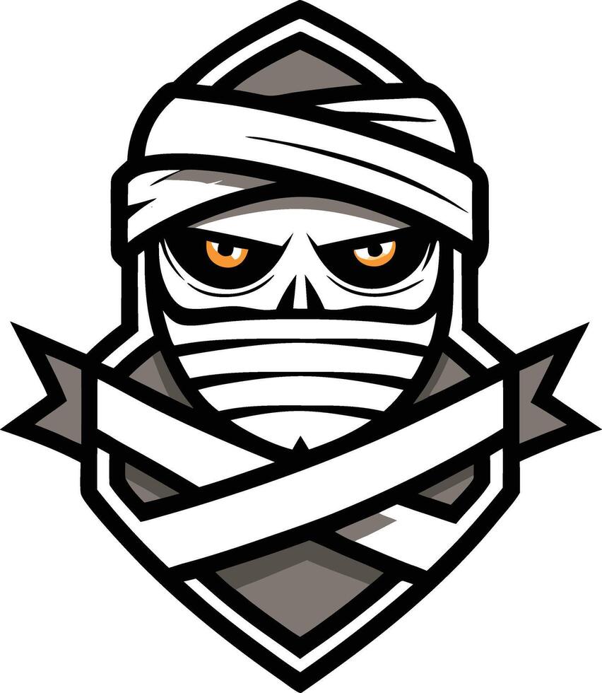 Halloween head mummy stoner skull grim vector