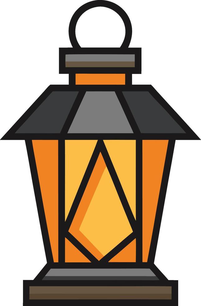 old lantern on white Spooky Halloween vector