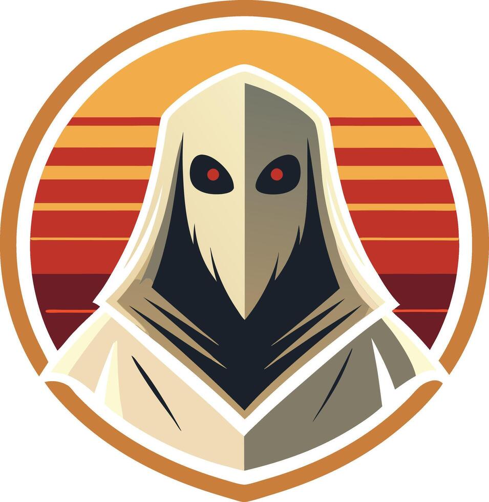 Hooded Skull Illustration for Apparel vector