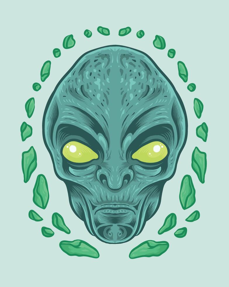 Alien Head Illustration vector