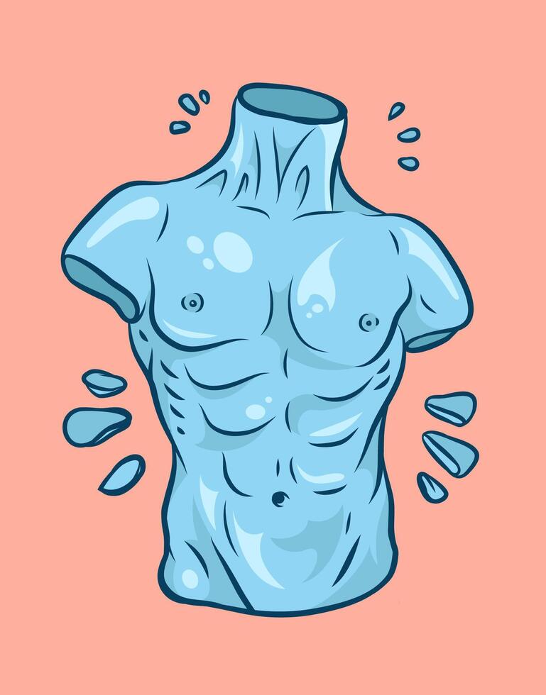 Sculpture of Human Body Illustration vector