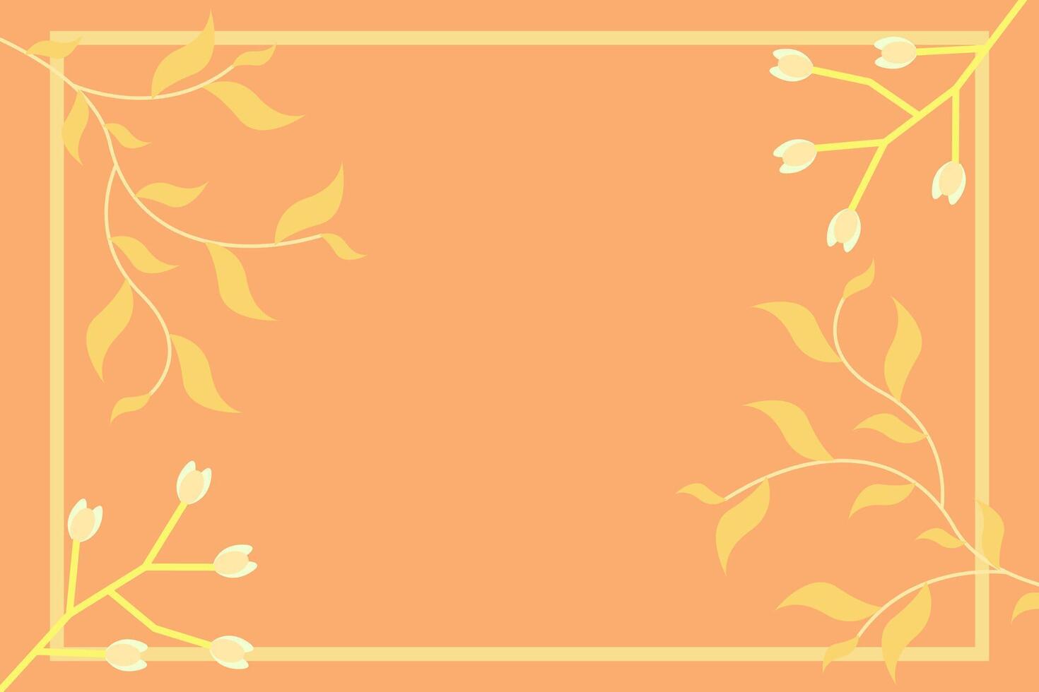simple leaf and flower background vector