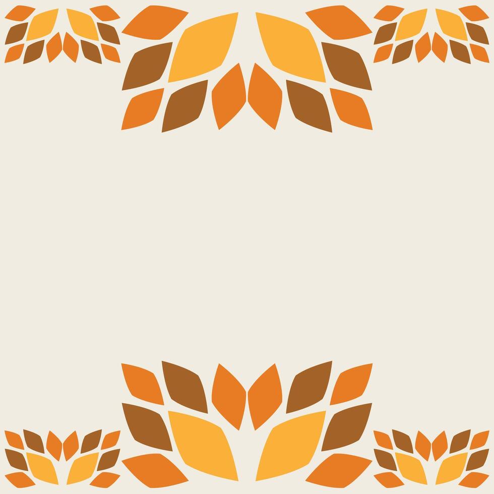 floral frame with floral element vector