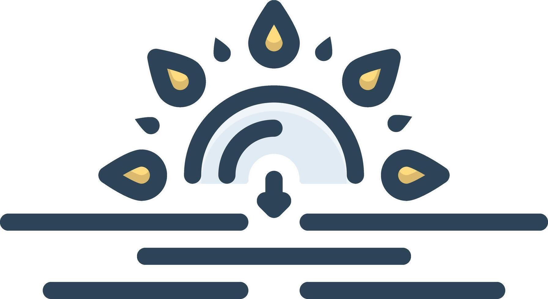 Color icon for sunset vector
