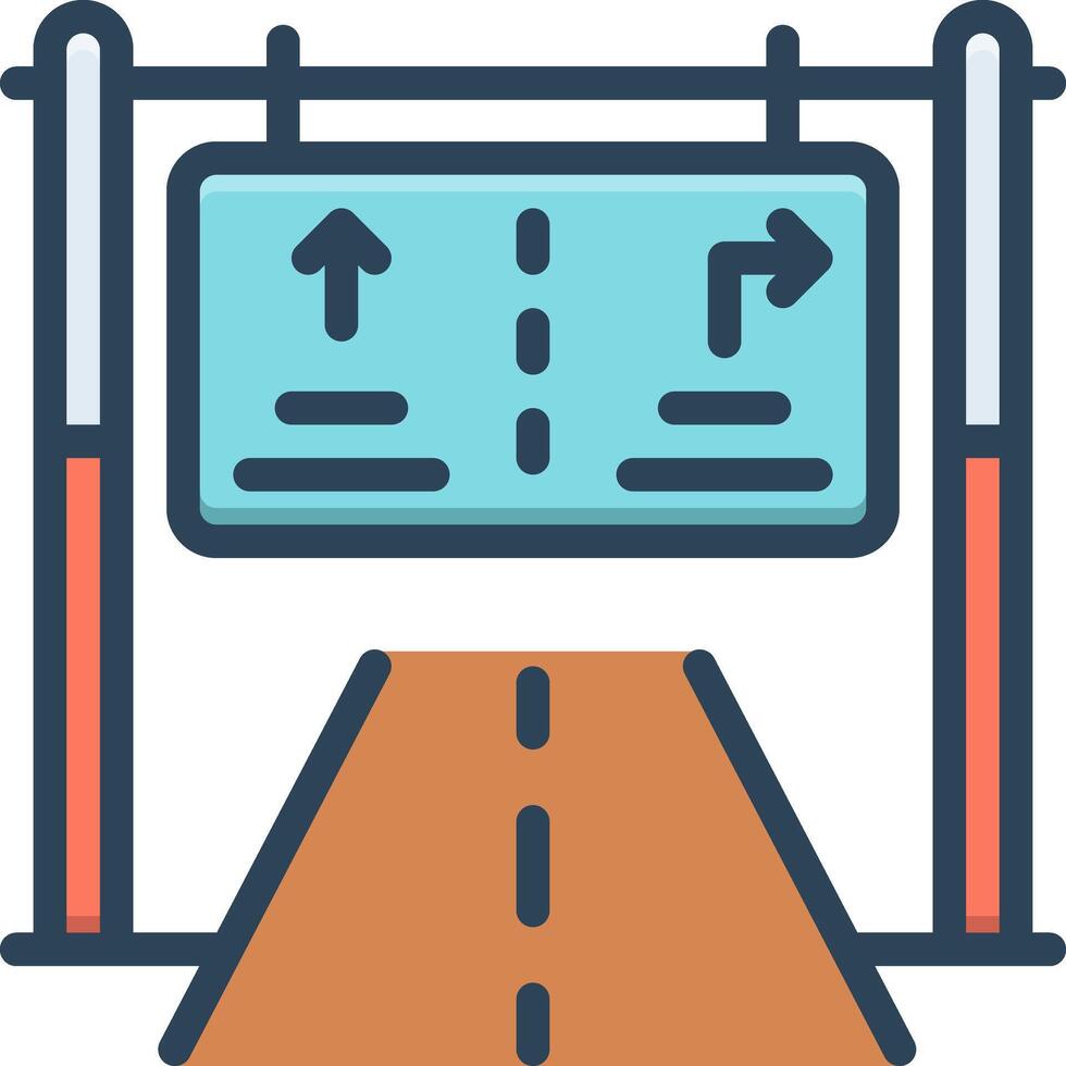 Color icon for signpost vector