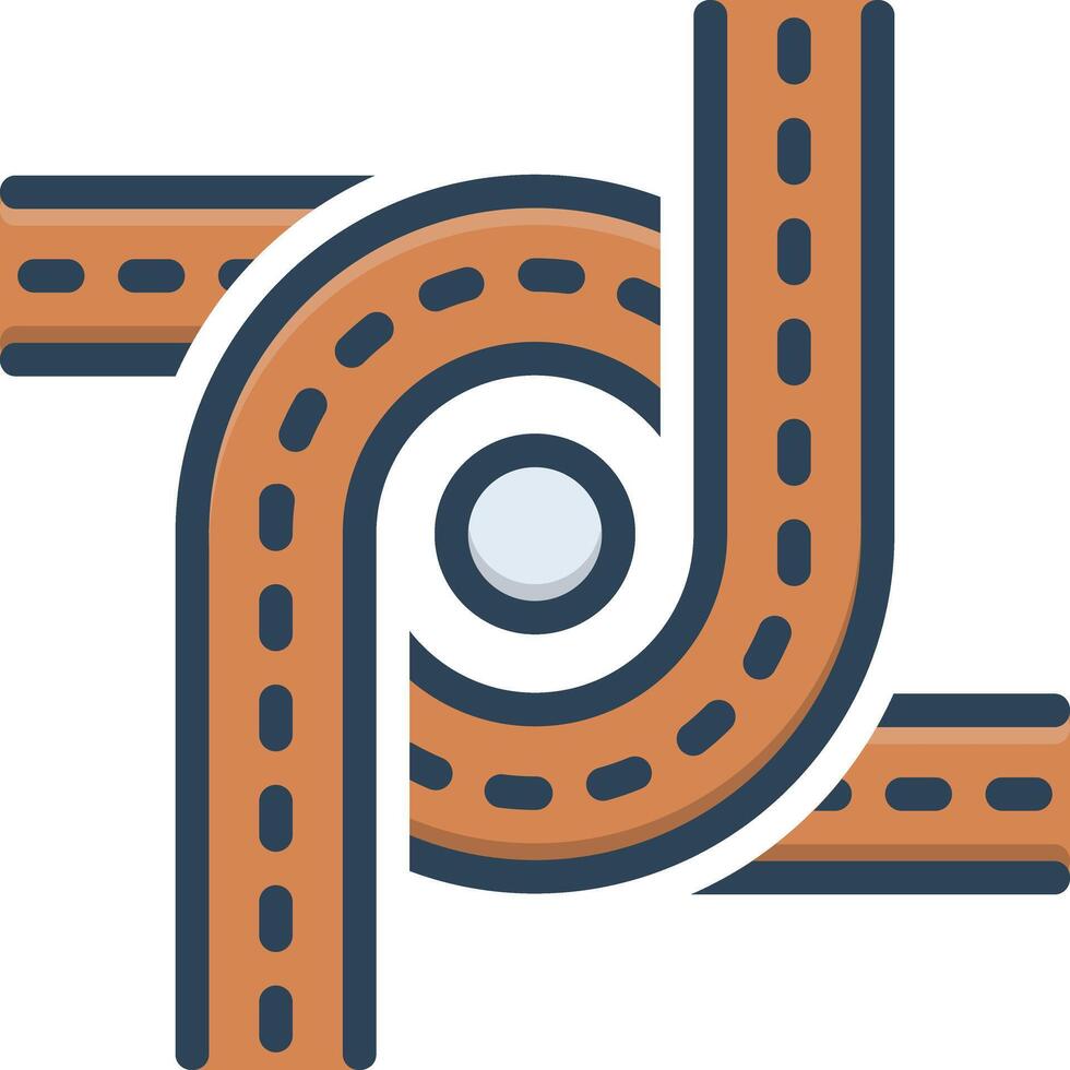 Color icon for intersection vector