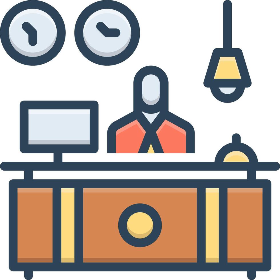 Color icon for reception vector