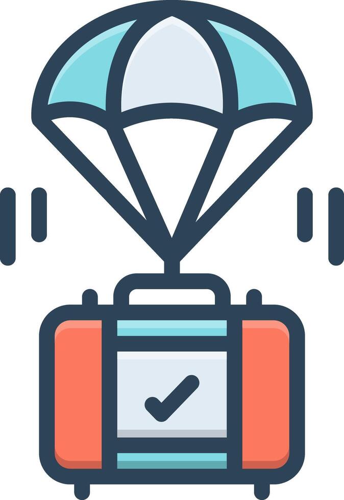 Color icon for travel insurance vector