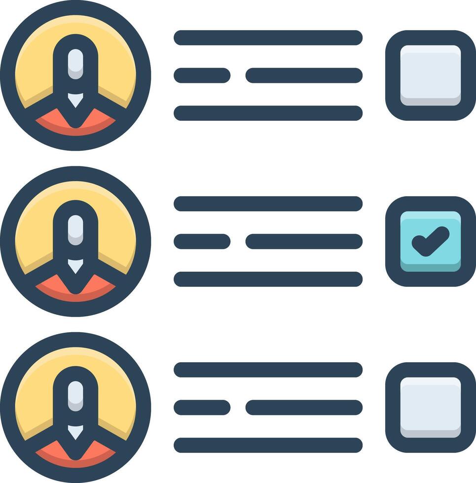Color icon for choice vector