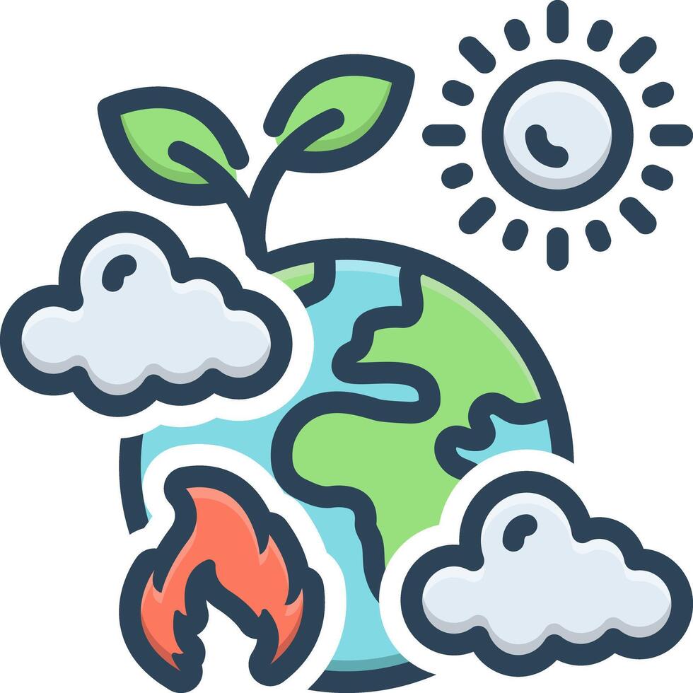 Color icon for climate vector