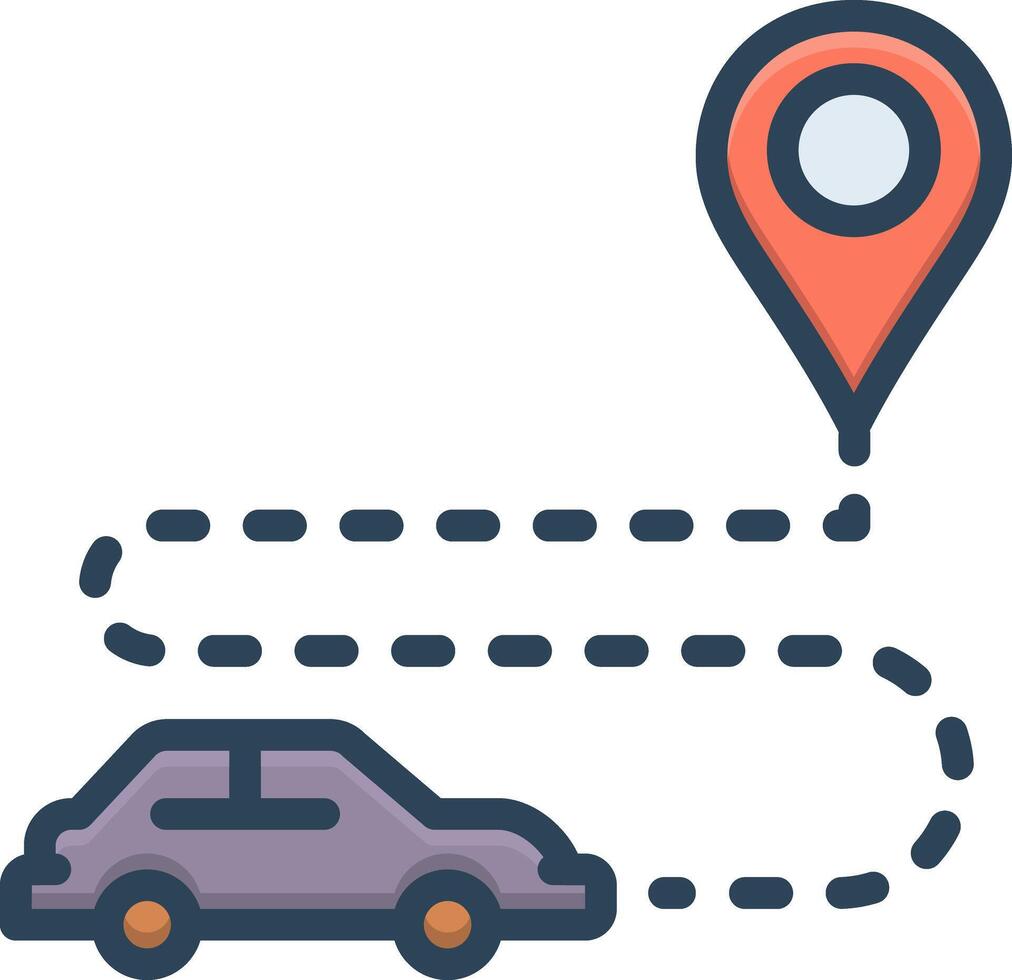 Color icon for navigation vector