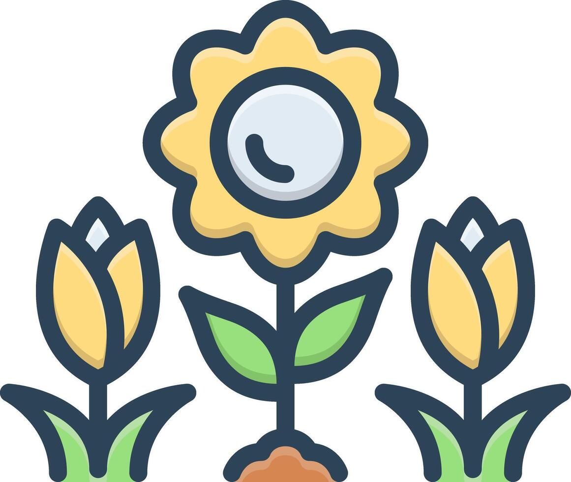 Color icon for spring vector