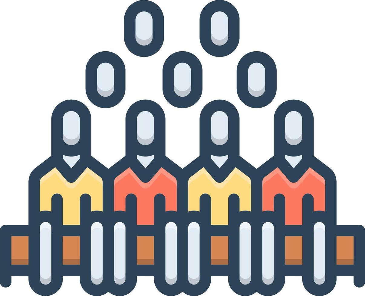 Color icon for community vector