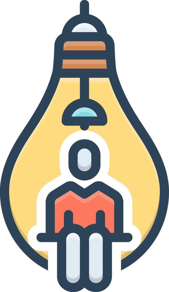 Color icon for creativity vector