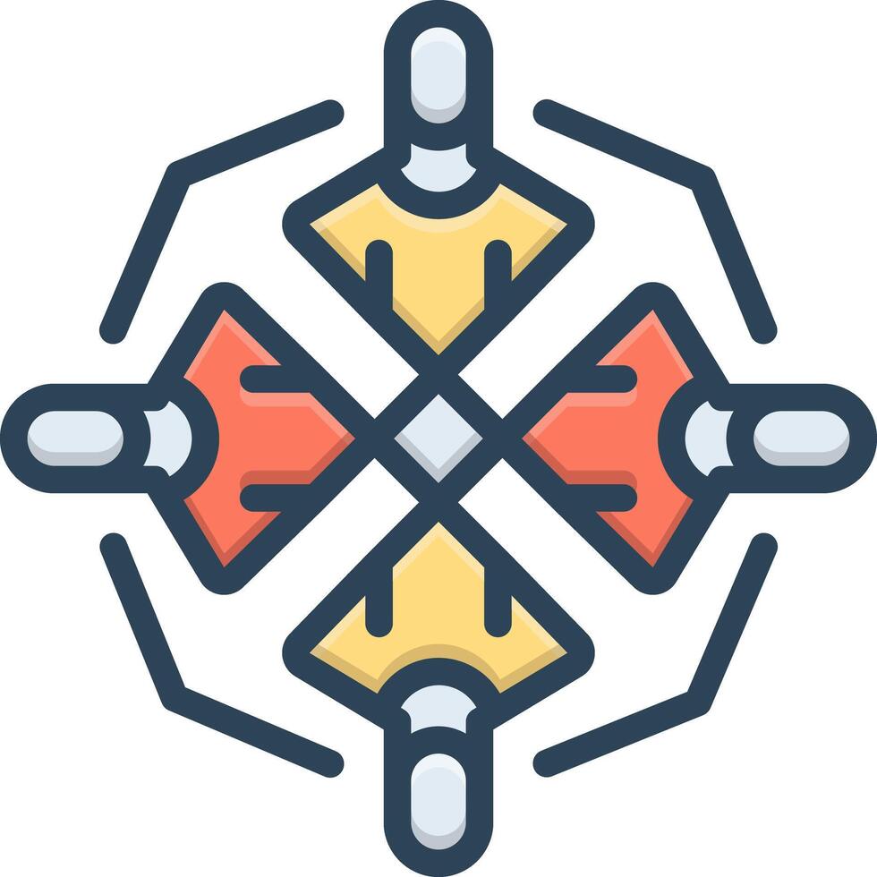 Color icon for culture vector