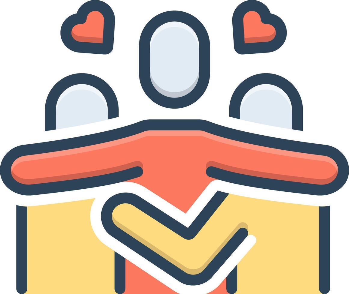 Color icon for affection vector