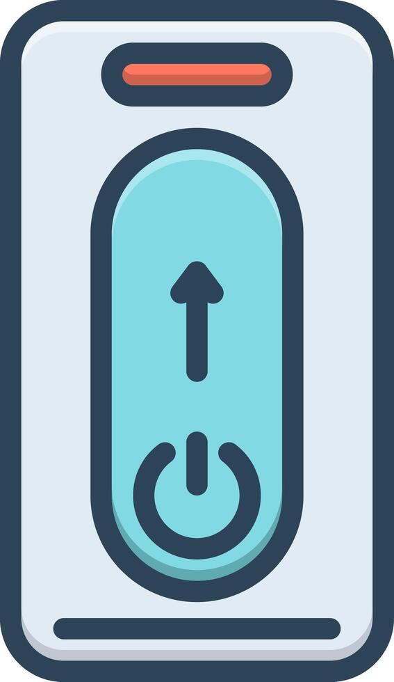 Color icon for on off vector