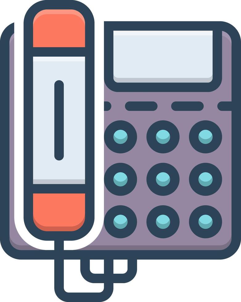 Color icon for telephone vector