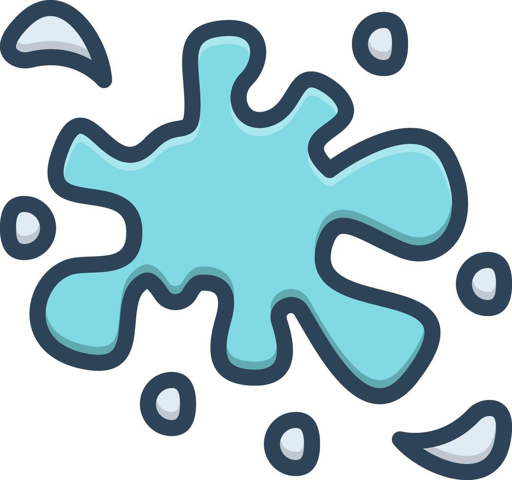 Color icon for paint stain vector