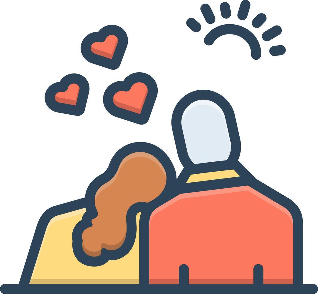 Color icon for i love you vector