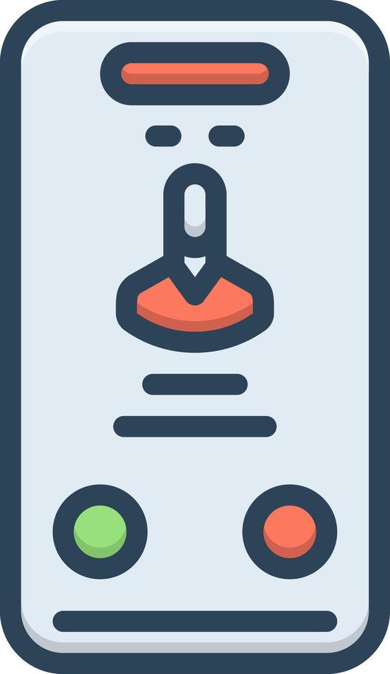 Color icon for call vector