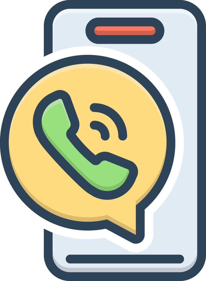Color icon for calling vector