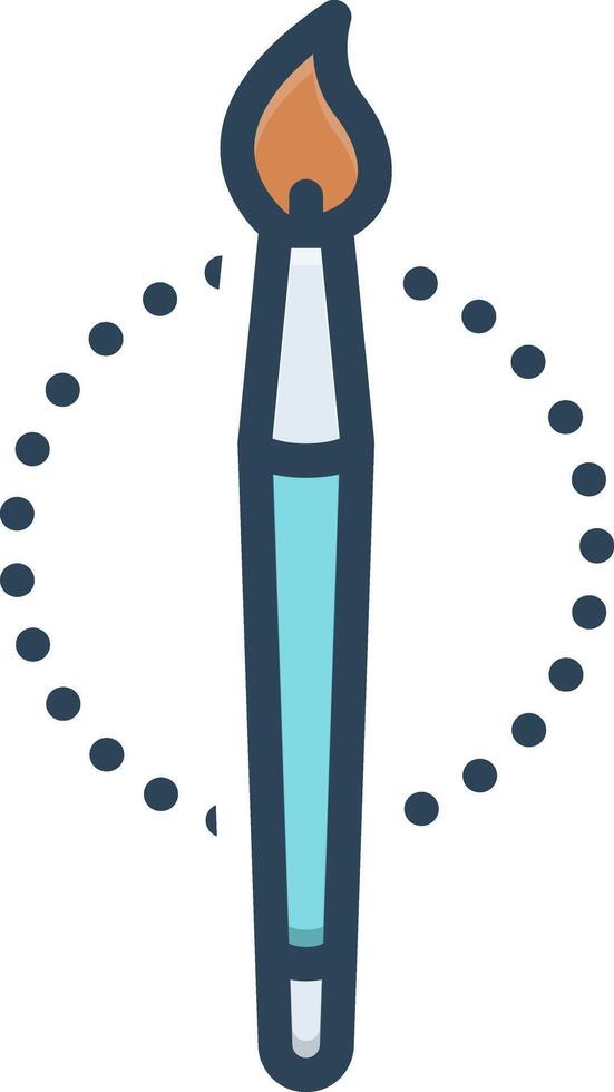 Color icon for paintbrush vector