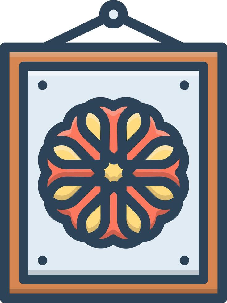 Color icon for artwork vector