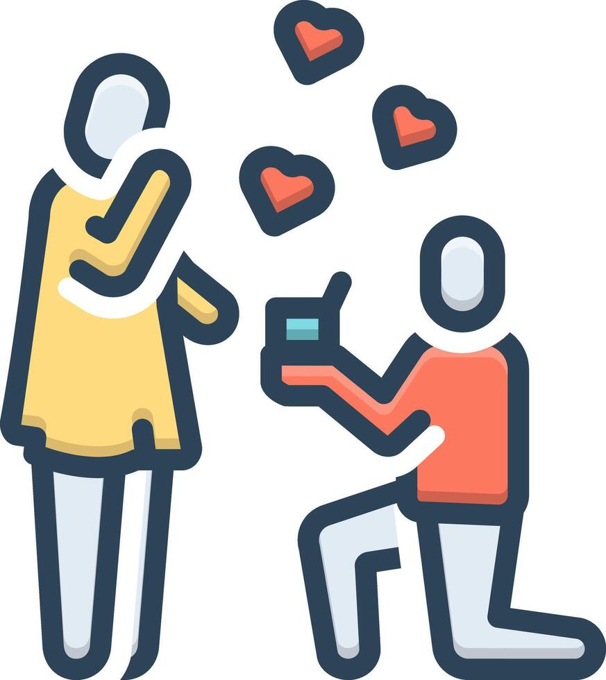 Color icon for propose vector