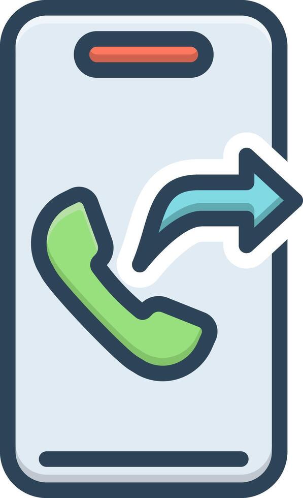 Color icon for call forward vector