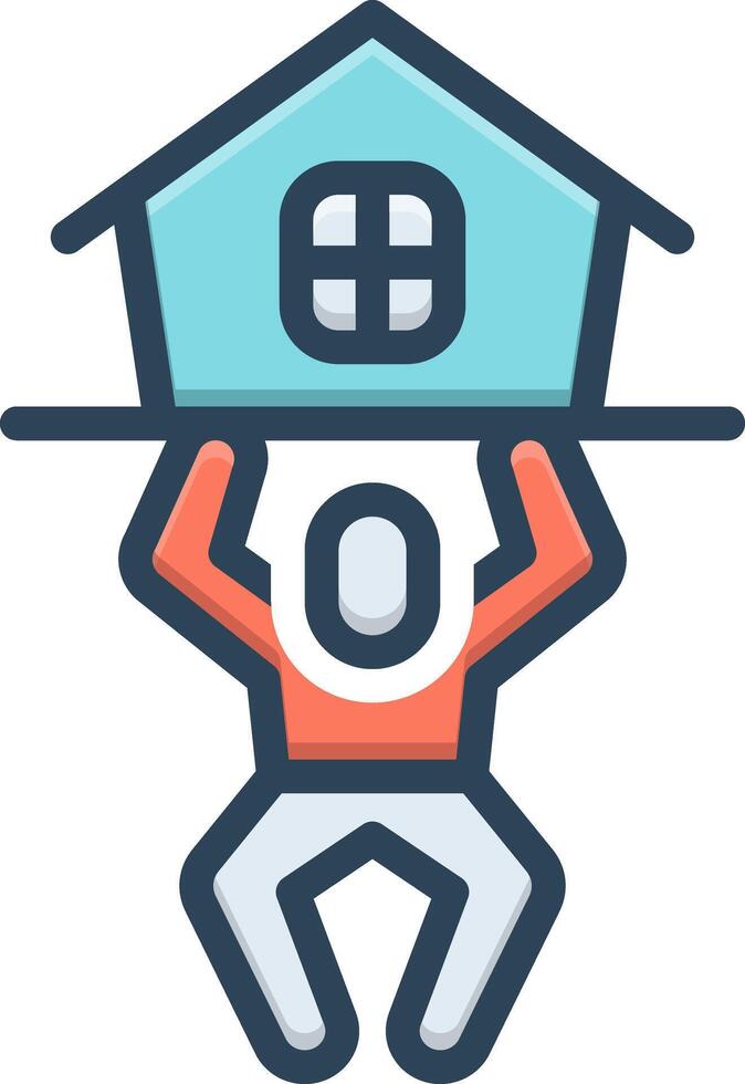 Color icon for responsibility vector
