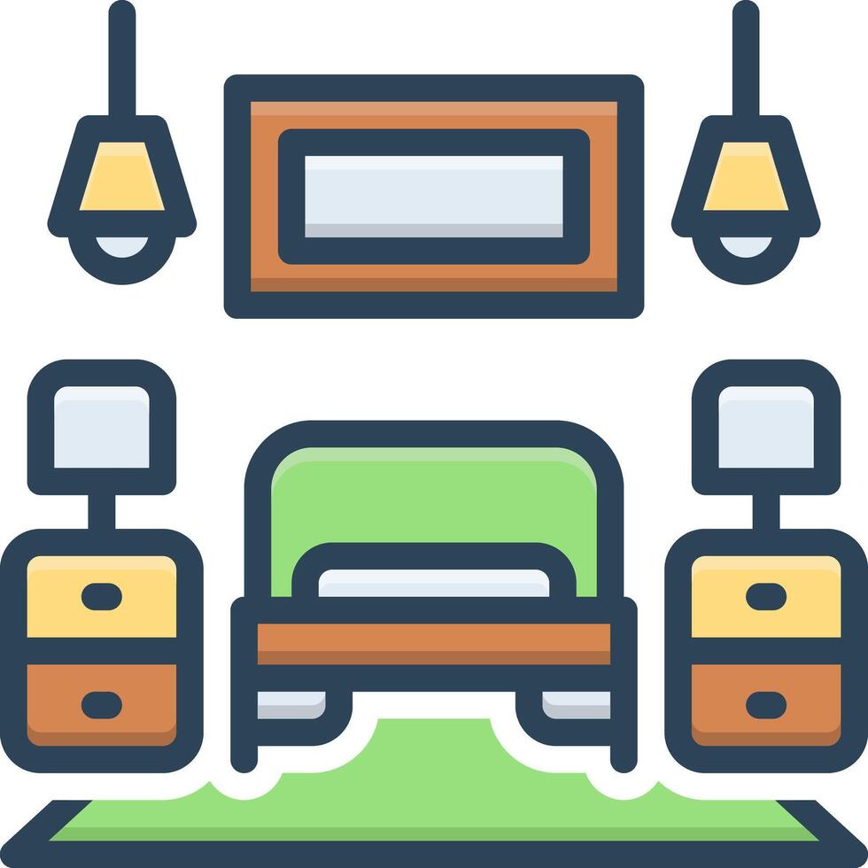 Color icon for room vector