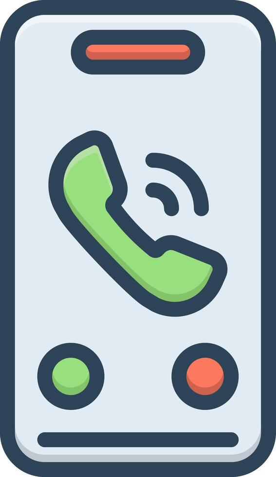 Color icon for call vector